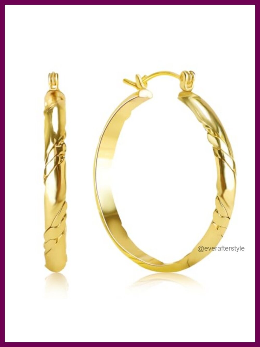 14K Gold Plated Hoop Earrings for Women Trendy Lightweight